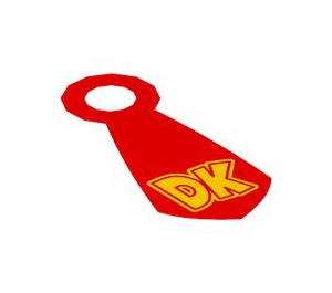 LEGO Red Large Tie Cloth with Yellow 'DK' (104352)