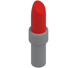 LEGO Červená Lipstick s Medium Stone Šedá Rukojeť (25866 / 93094)