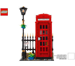 LEGO Red London Telephone Box Set 21347 Instructions