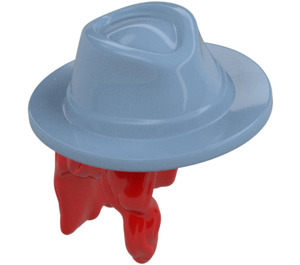 LEGO Red Long Hair with Sand Blue Cowboy Hat (79989 / 106161)