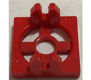 LEGO Rood Magneet Houder Tegel 2 x 2 met lange armen en diepe inkeping (2609)