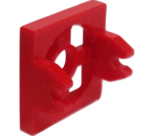 LEGO Rot Magnet Halter Fliese 2 x 2 mit hohen Armen und flacher Kerbe (2609)