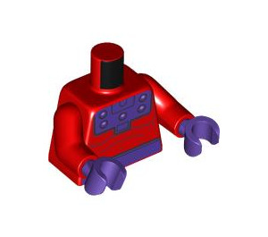 LEGO Rojo Magneto con Rojo Traje y Goma Capa Minifigura Torso (973)