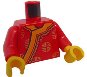 LEGO rouge Man dans Traditional Chinese Outfit Minifig Torse (973 / 76382)
