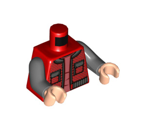 LEGO Red Marty McFly Minifig Torso (973 / 76382)