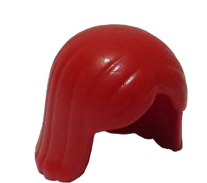 LEGO rouge Mi-longueur Cheveux avec séparation centrale (4530 / 96859)
