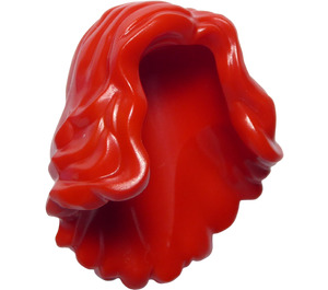 LEGO Rosso Media lunghezza Ondulato Capelli (23187)