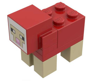 LEGO Red Minecraft Sheep - Red