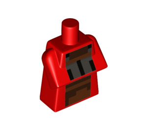 LEGO Rojo Minecraft Torso con Blacksmith Villager Atuendo con Marrón Apron (25767 / 76989)