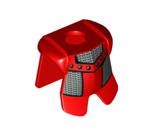LEGO Rood Minifig Armour Plaat met Keten Mail (55835 / 55838)