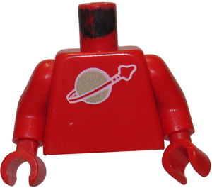 LEGO Rød Minifigur Classic Space Overkropp (973)