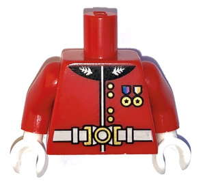 LEGO Rood Minifiguur Torso Hamleys Exclusive Royal Bewaker met Orders (973)