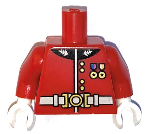LEGO Rood Minifig Torso Hamleys Exclusive Royal Bewaker met Orders (973)
