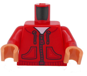 LEGO Red Minifig Torso Miguel Rivera (973 / 76382)