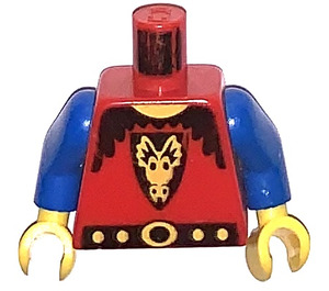 LEGO Rood Minifig Torso met Draak Hoofd (973)