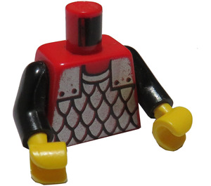 LEGO Rot Minifigur Torso mit Ritter Kette Mail (973 / 73403)