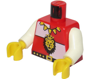 LEGO Rood Minifiguur Torso met Royal Knights Leeuw Hoofd  (973)