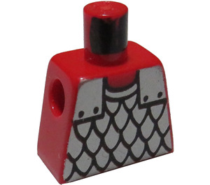 LEGO Red Minifig Torso without Arms with Castle Chainmail (973)