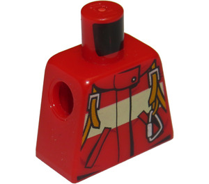 LEGO Rojo Minifigura Torso sin brazos con Decoración (973)