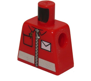 LEGO Rojo Minifigura Torso sin brazos con Decoración (973)