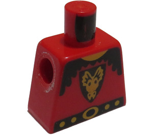 LEGO Red Minifig Torso without Arms with Dragon Head (973)