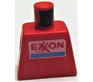 LEGO Red Minifig Torso without Arms with Exxon Logo (973)