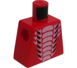 LEGO Rood Minifiguur Torso zonder armen met Fangdam (973)