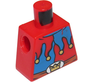 LEGO Rojo Minifigura Torso sin brazos con Jester Disfraz (973)