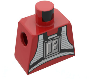 LEGO Rojo Minifigura Torso sin brazos con Rebel Piloto (973)