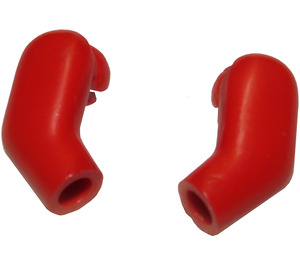 LEGO rouge Minifigure Bras (La gauche et Droite Pair)