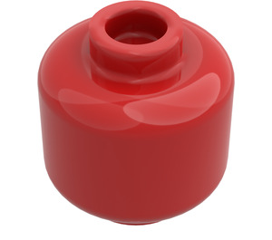 LEGO Red Minifigure Head (Recessed Solid Stud) (3274 / 3626)