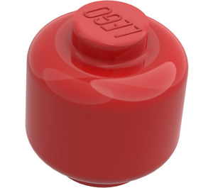 LEGO Red Minifigure Head (Solid Stud)