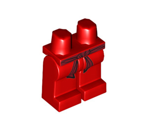 LEGO rot Minifigure Hüften und Beine mit Dark rot Sash (93755 / 94300)