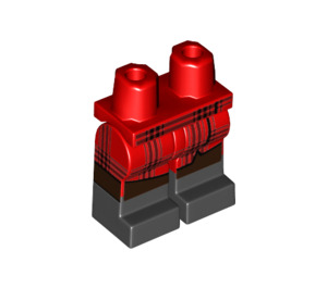 LEGO rot Minifigure Hüften und Beine mit Dekoration (3815 / 24387)
