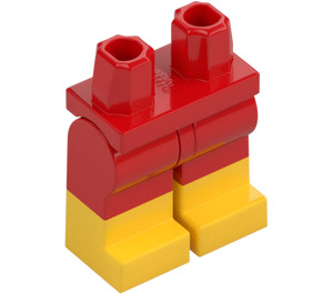 LEGO Czerwony Minifigurka Biodra i nogi z Żółty Boots (21019 / 79690)