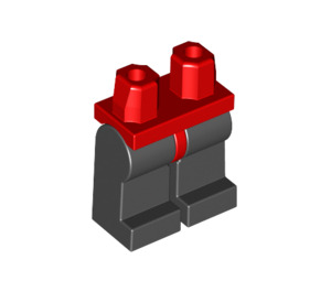 LEGO Rood Minifigure Heupen met Zwart Poten (73200 / 88584)