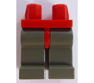 LEGO rot Minifigure Hüften mit Dark Grau Beine (3815)