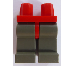 LEGO Red Minifigure Hips with Dark Gray Legs (3815 / 73200)