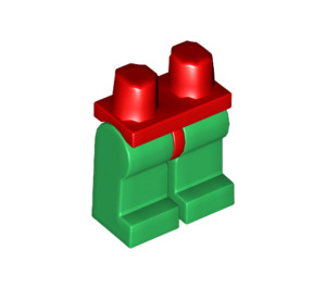 LEGO rot Minifigure Hüften mit Green Beine (30464 / 73200)
