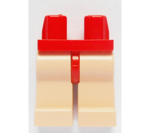LEGO Red Minifigure Hips with Light Flesh Legs (3815 / 73200)