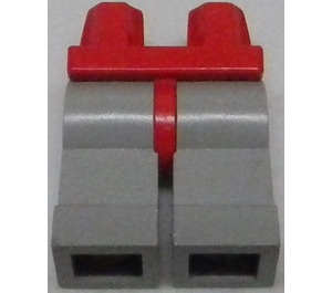 LEGO Red Minifigure Hips with Light Gray Legs (3815)