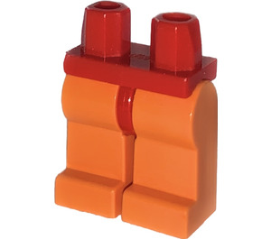 LEGO Rød Minifigur Hofter med orange Ben (3815 / 73200)