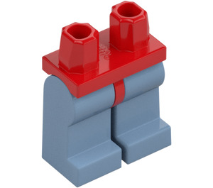 LEGO Red Minifigure Hips with Sand Blue Legs (3815 / 73200)