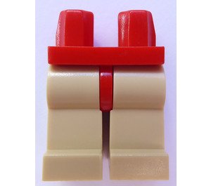 LEGO Rood Minifigure Heupen met Tan Poten (3815 / 73200)