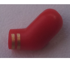 LEGO Red Minifigure Left Arm with 2 Gold Stripes (3819)