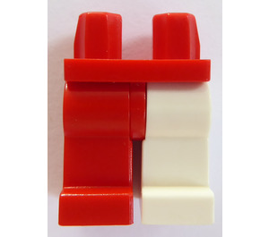 LEGO Rojo Minifigura Piernas con Blanco Izquierda Pierna y Rojo Derecha Pierna (3815 / 73200)