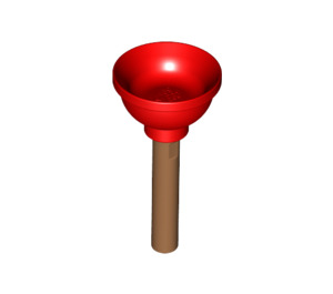 LEGO Red Minifigure Plunger with Medium Dark Flesh Handle (11459 ...