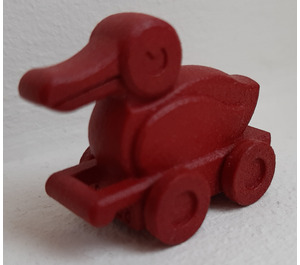 LEGO Rood Minifigure, Utensil Pull-Along Duck (3D Printed) (SLSDUCK)