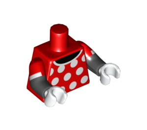 LEGO Rot Minnie Maus mit Rot Polka Dot Kleid Minifigur Torso (973 / 16360)