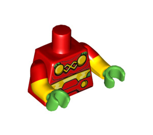 LEGO Rouge Mister Miracle Minifigurine Torse (973 / 16360)